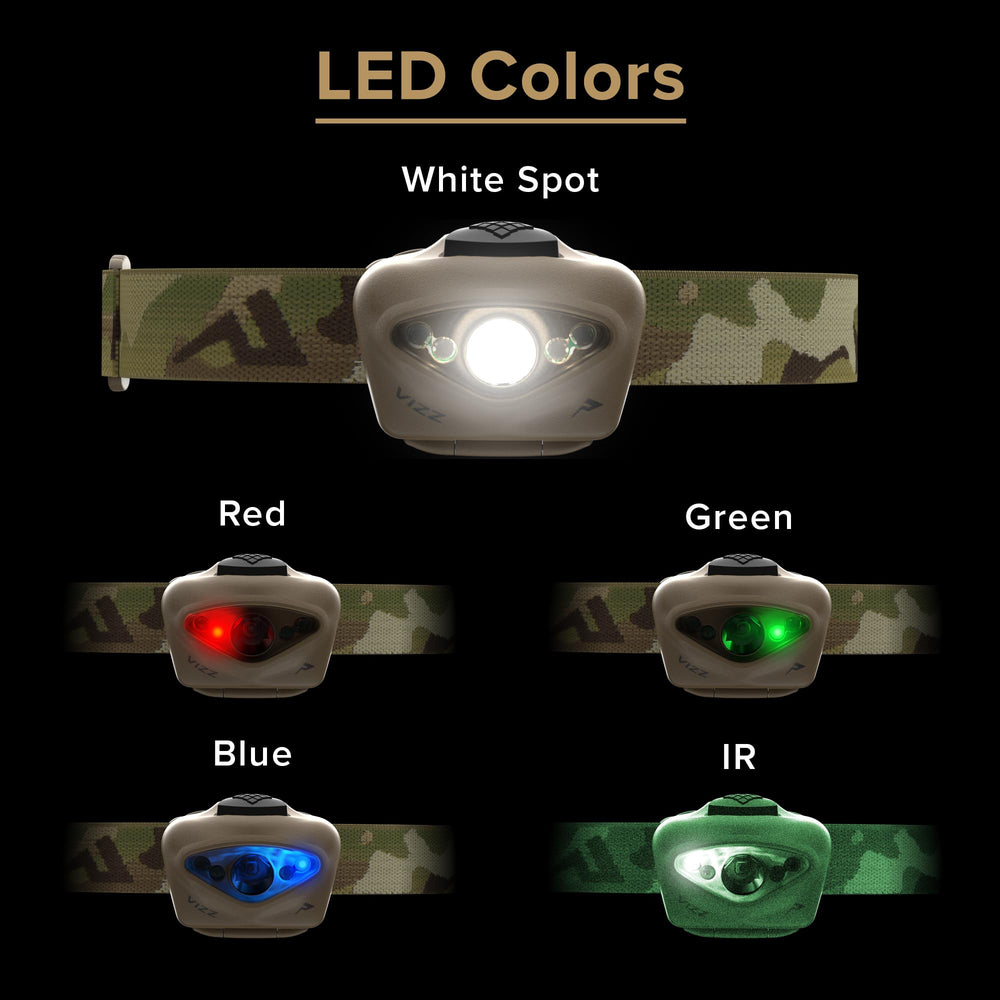 Princeton Tec Vizz headlamp Maxbright LED delivers bright white light for distant tasks.