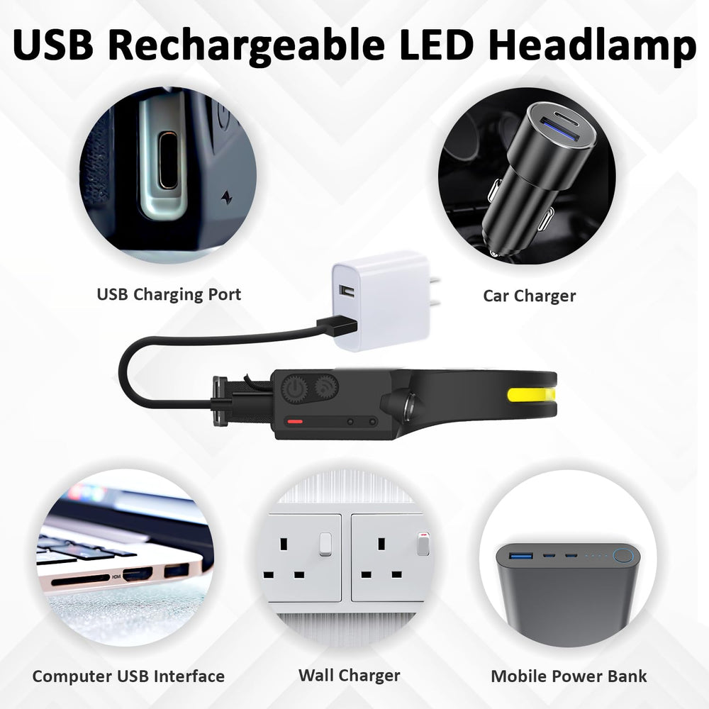 Pristar LED headlamp 1200mAh battery provides long-lasting USB recharge.