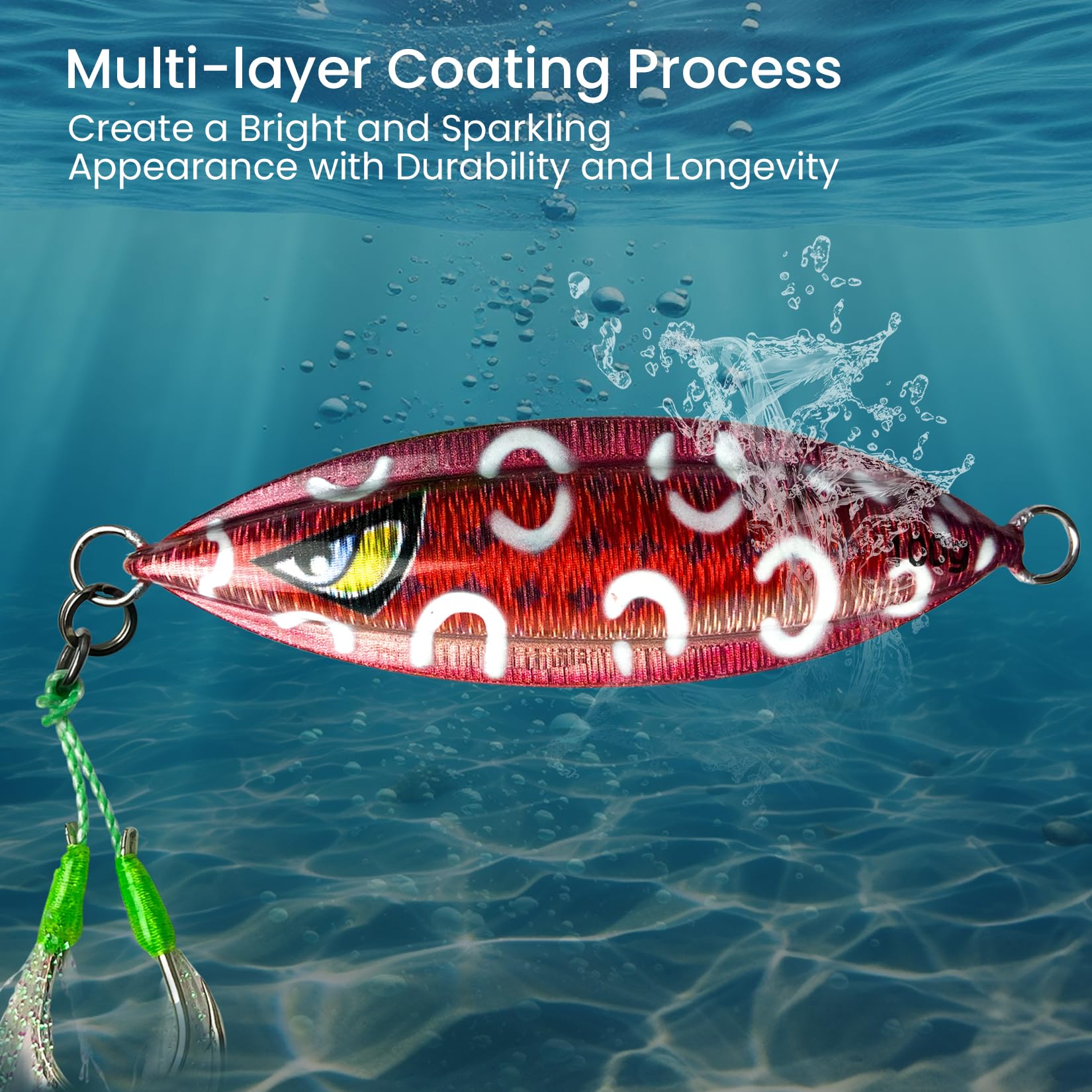 Saltwater and freshwater lure suitable for tuna, grouper and snapper