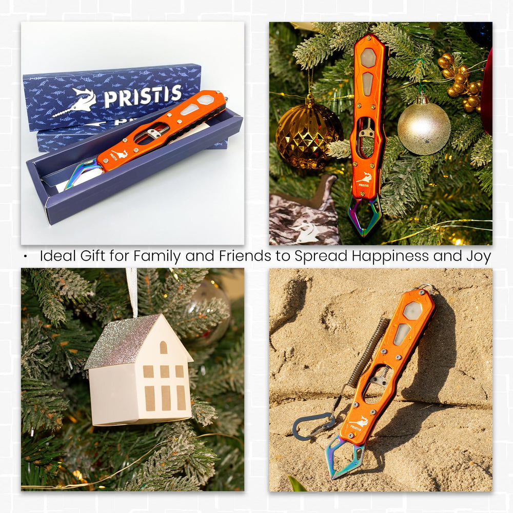 Pristis logo on rugged lip grip with corrosion-resistant coating