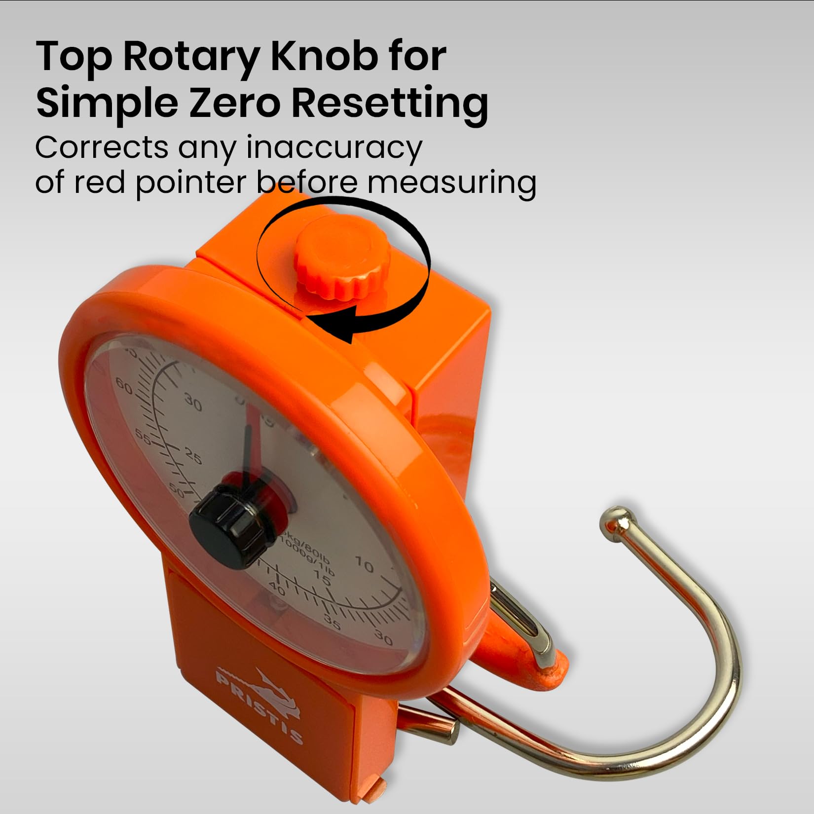 Non-slip large handle with hook on Pristis scale