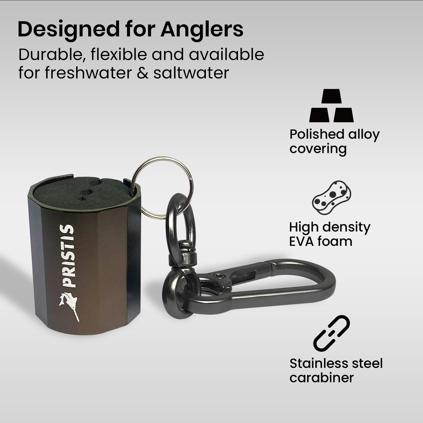 Three-hole design fits most rods including spinning and ice fishing rods
