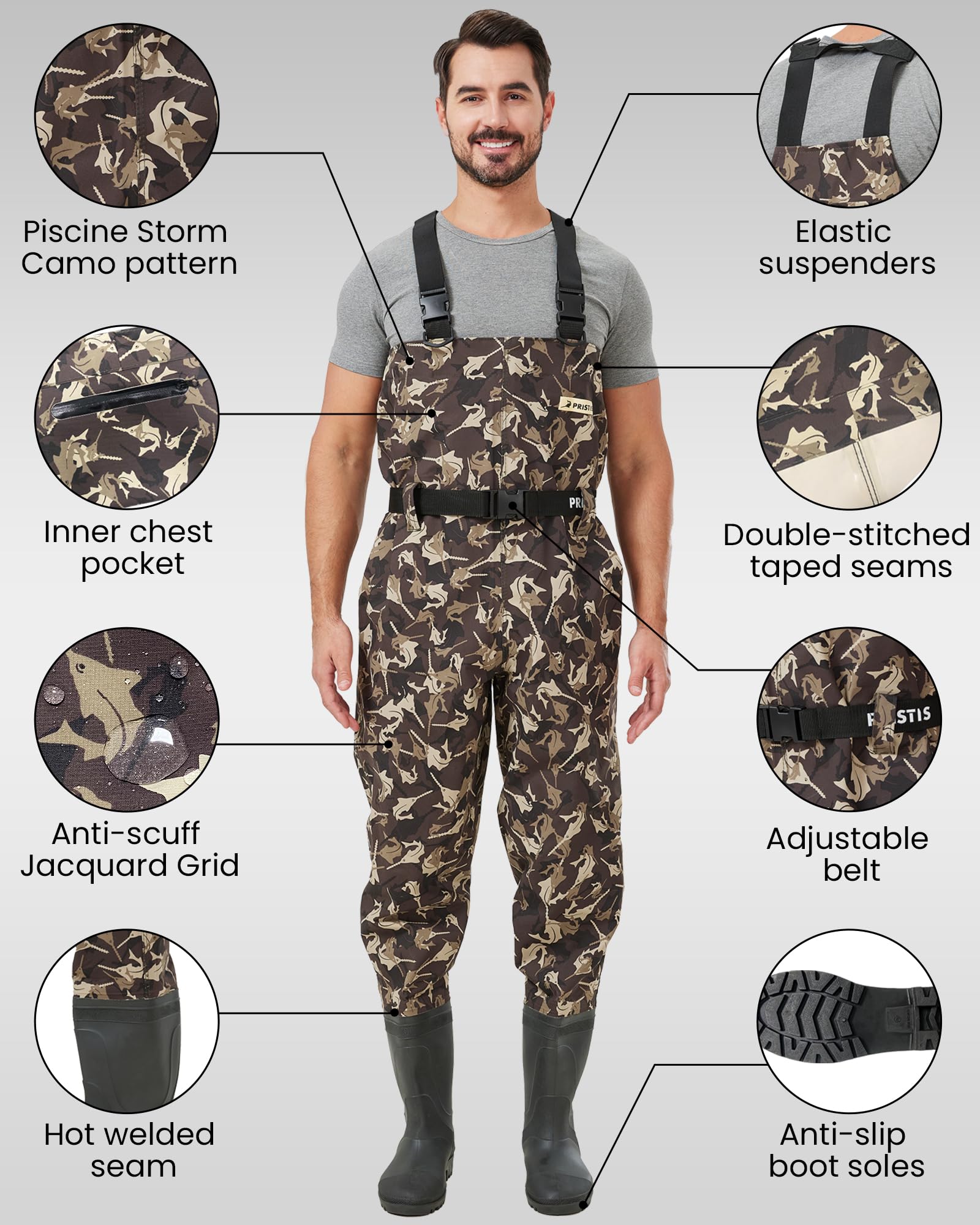 Pristis Taslan bootfoot reinforced sole on rugged terrain