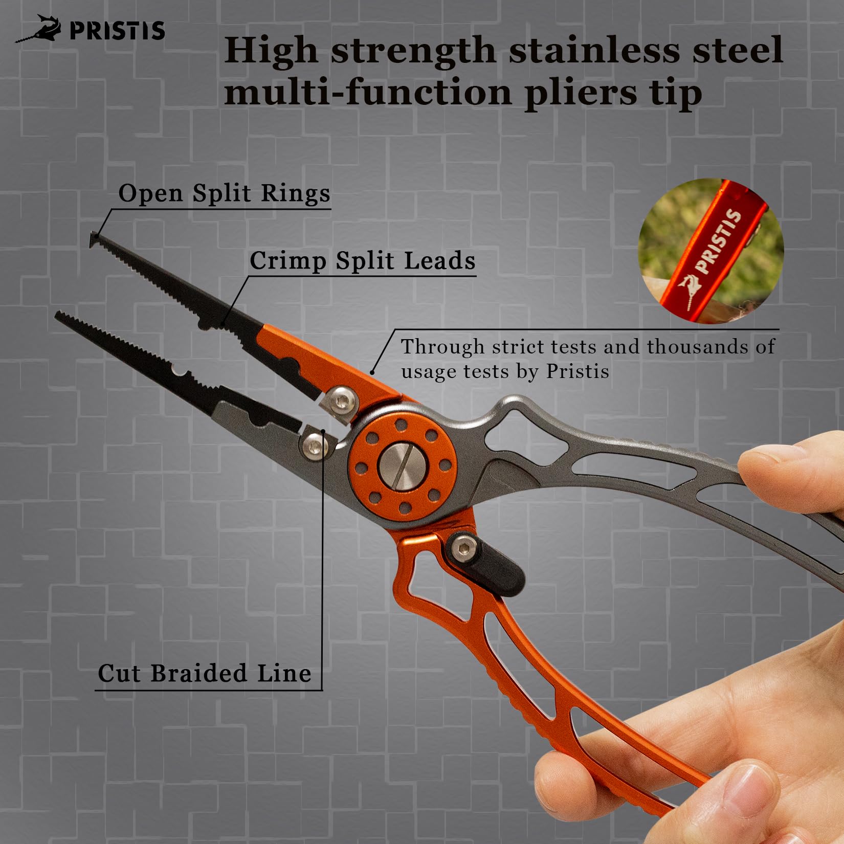 Pristis UTA II multi-function pliers with aluminum body