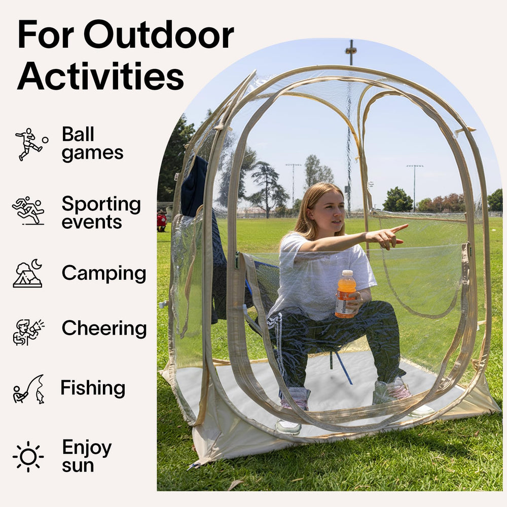 PrivatePod EighteenTek Pod attached-floor design signals durability during setup.