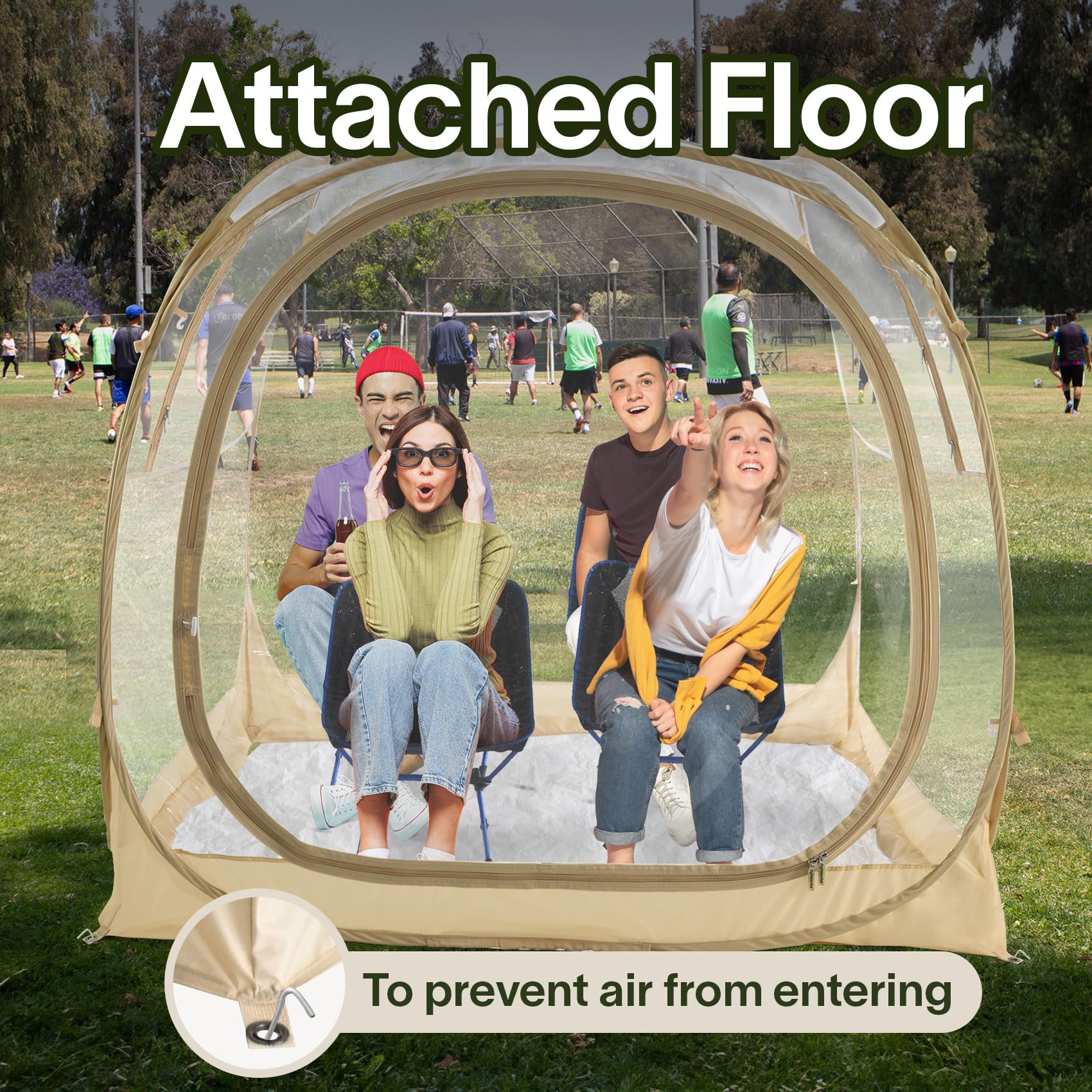 PrivatePod EighteenTek Pod transparent windows provide panoramic views while staying weatherproof