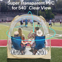 PrivatePod EighteenTek Pod UPF 50+ protection shields against sun during daytime events