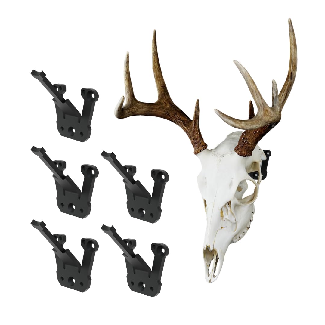 Prized Possessions European mount skull hanger with a low profile for a clean wall display.