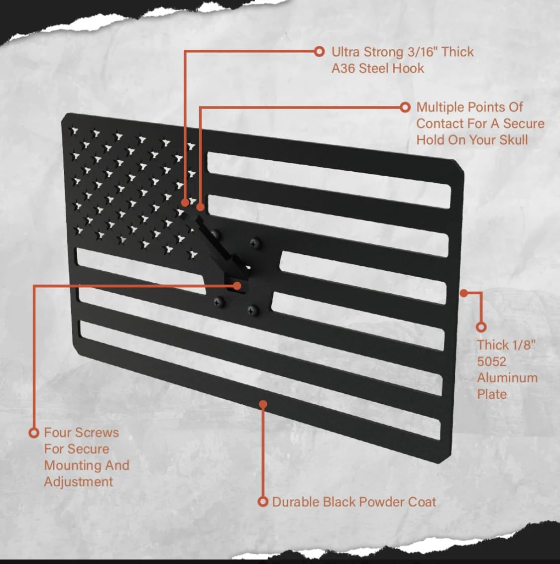 Prized Possessions hook and face plate design simplifies secure mounting
