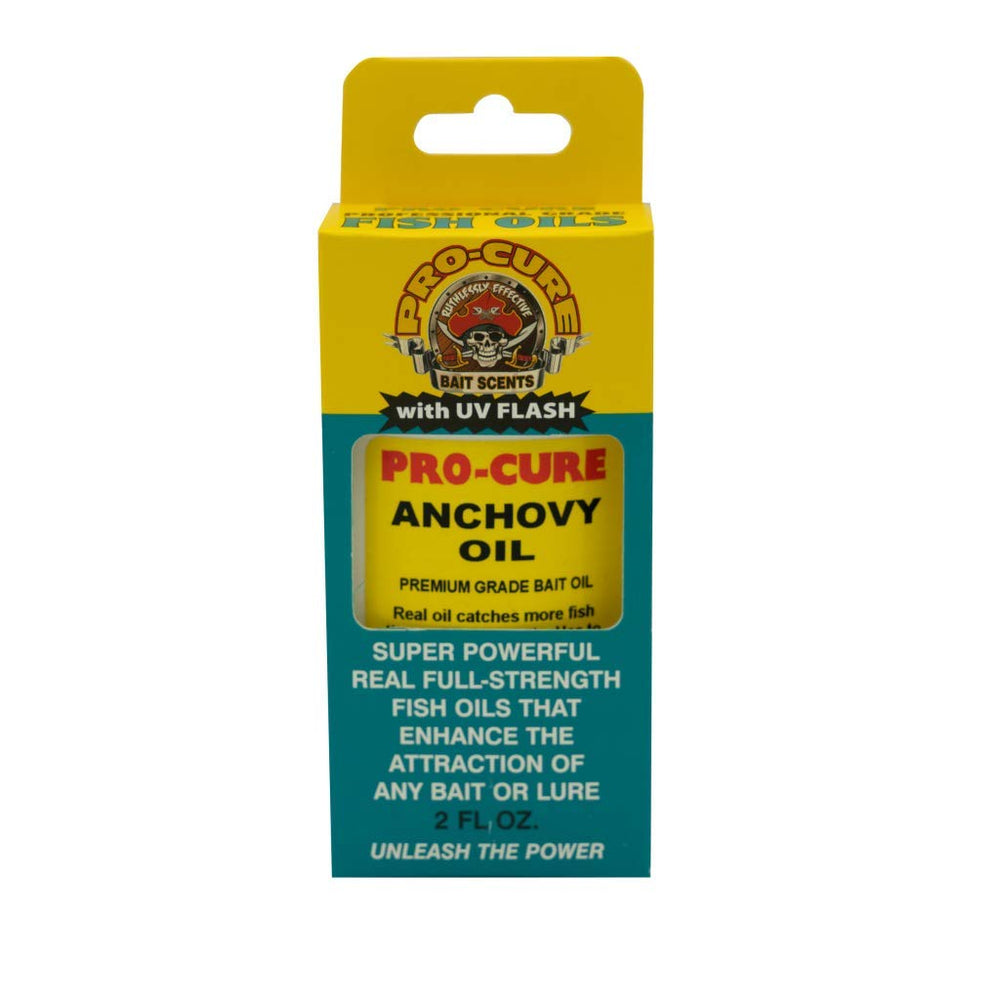 Pro-Cure Anchovy Bait Oil bottle pour enhances scent for freshwater fishing