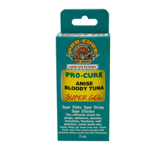 Pro-Cure Anise Bloody Tuna Super Gel bottle ready for lure application