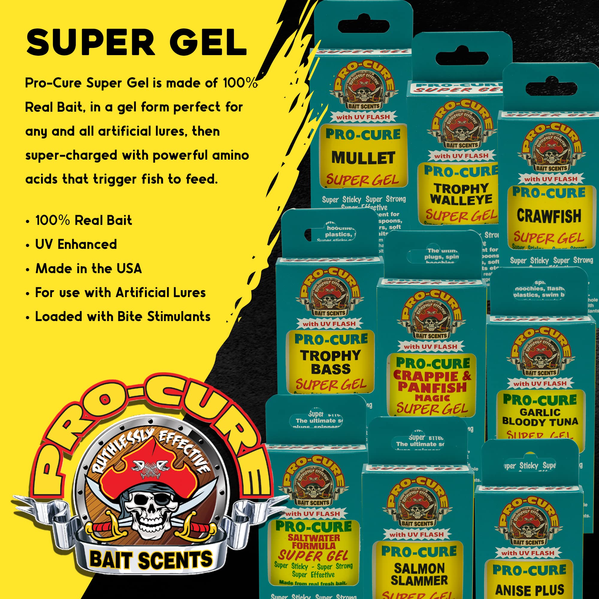 Pro-Cure Anise Plus Super Gel applied to bait boosts scent and grip