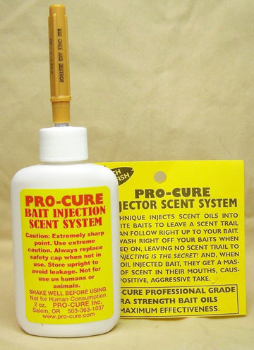 Pro-Cure bait injector scent system safety cap ensures safer use.