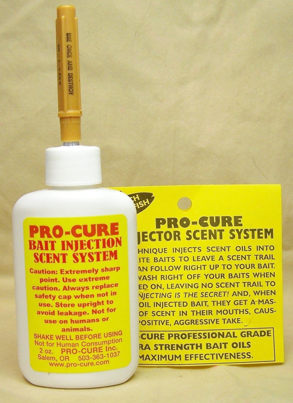 Pro-Cure bait injector scent system safety cap ensures safer use.