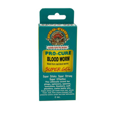 Pro-Cure Blood Worm Super Gel bottle with UV flash to boost lure appeal.