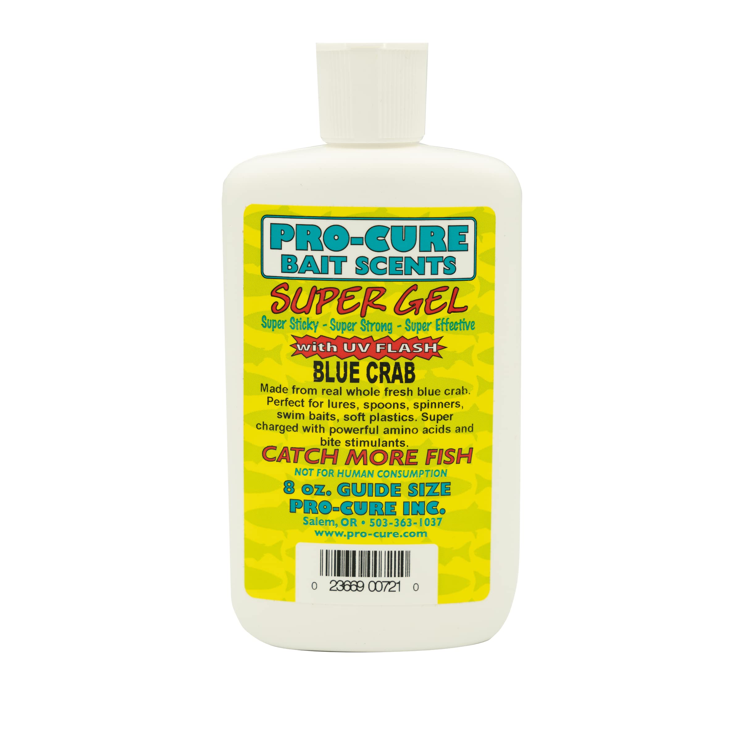 Pro-Cure Blue Crab Super Gel 8oz bottle front view