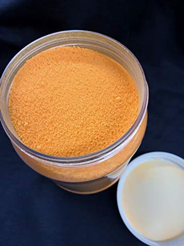 Eggs curing in container with borax coating visible for consistent results.