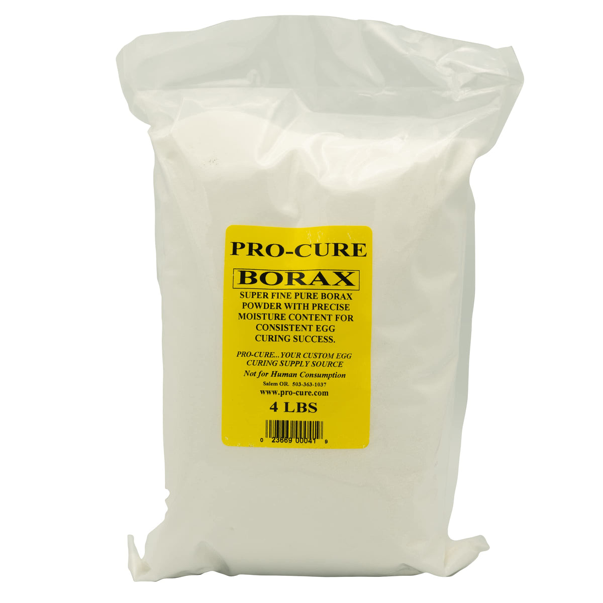 Pro-Cure bulk plain borax 4lb bag with fine granules ideal for even egg curing