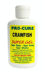 Pro-Cure Crawfish Super Gel on soft plastics for lasting attraction.