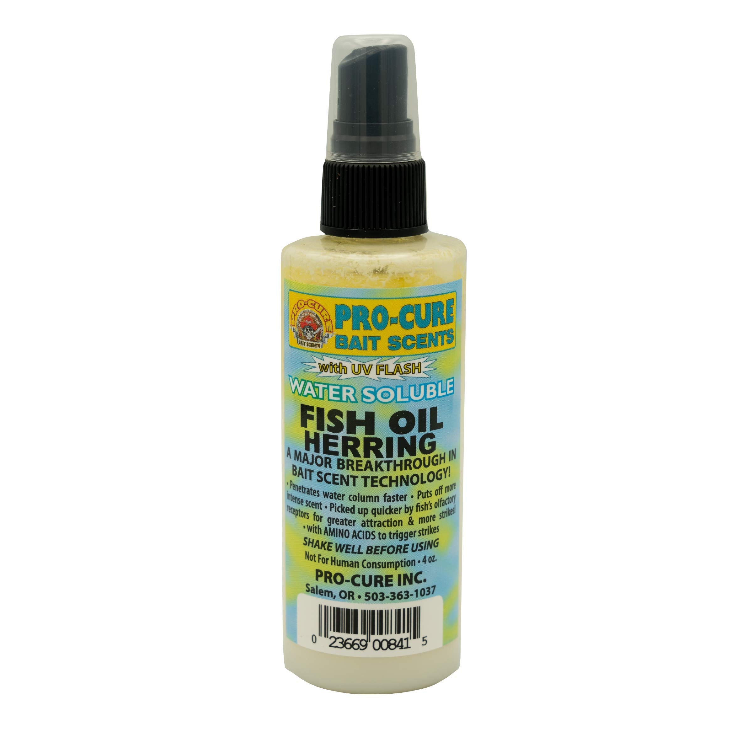 Pro-Cure Herring Water-Soluble bottle for rapid dissolution and scent release.