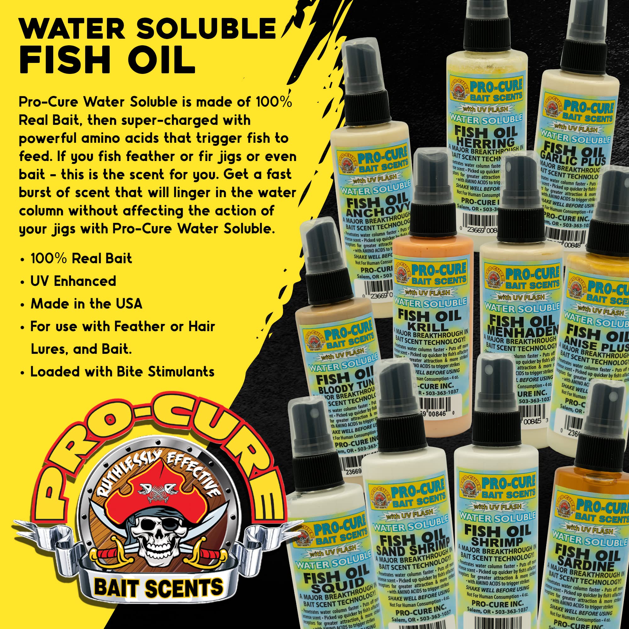 Pro-Cure Krill water-soluble fish oil for bait injection that attracts fish