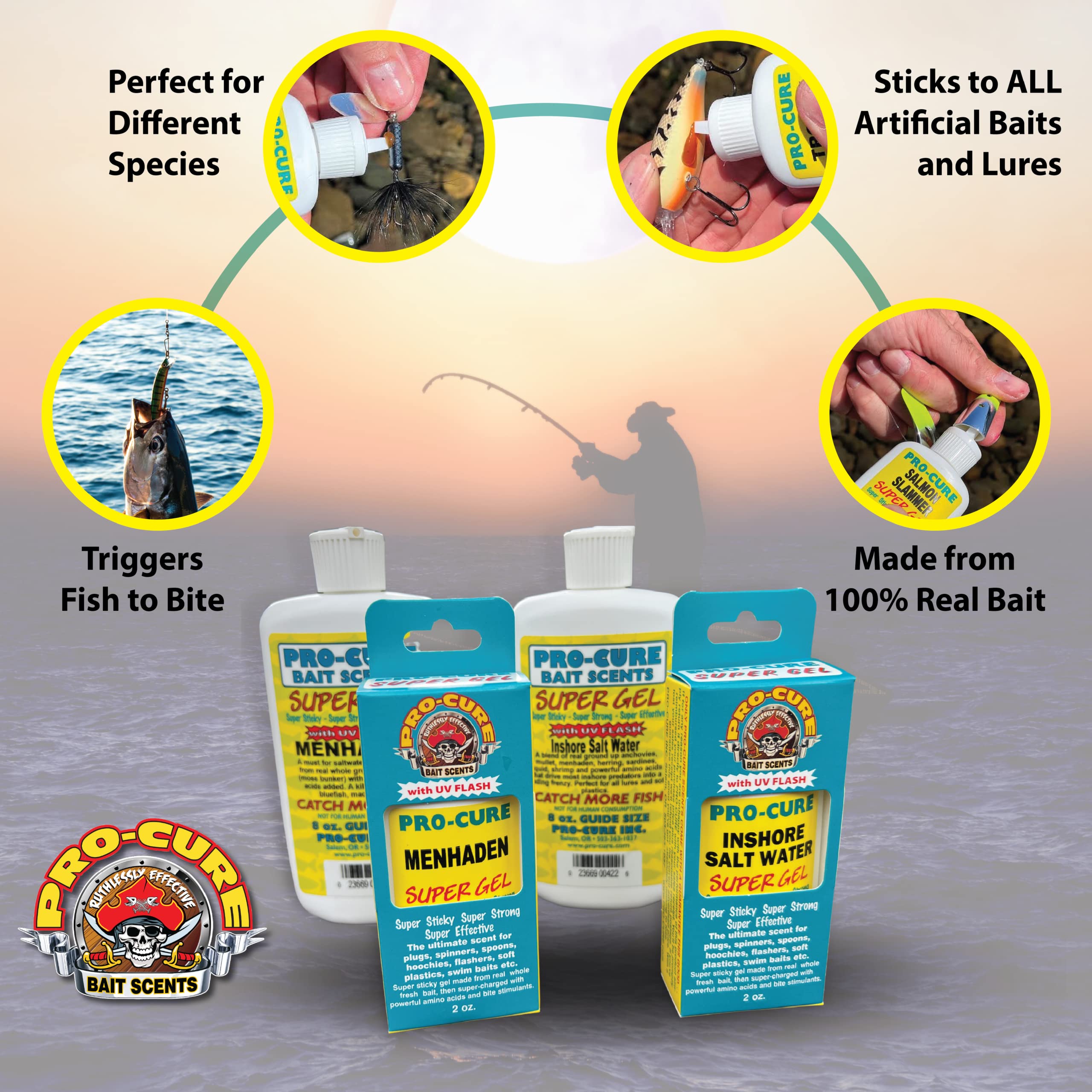Pouring Pro-Cure Mogan Series Super Gel Redfish for easy application on baits.