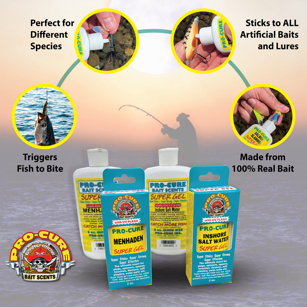 Pouring Pro-Cure Mogan Series Super Gel Redfish for easy application on baits.