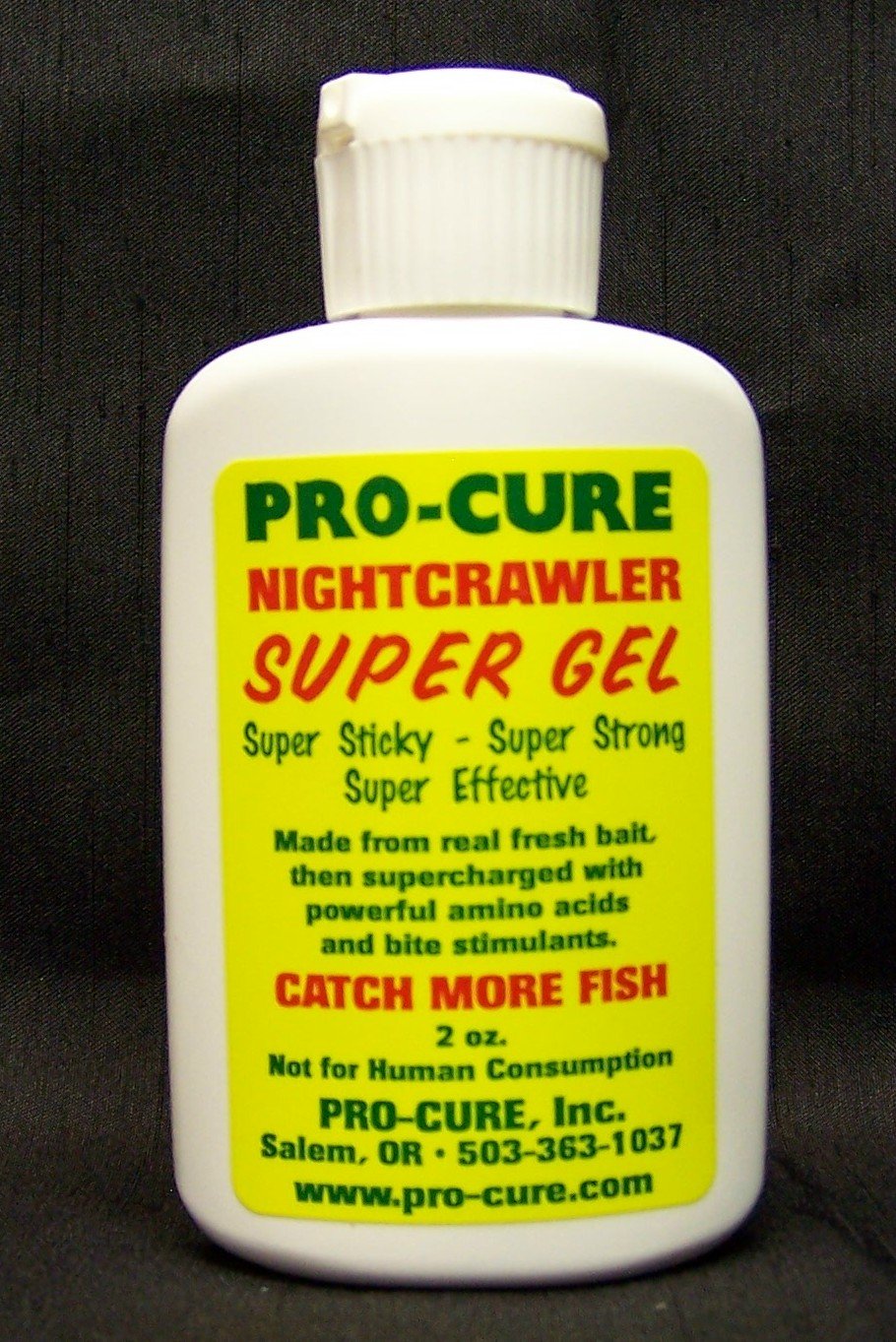 Pro-Cure Nightcrawler Super Gel being applied to tackle for enhanced scent