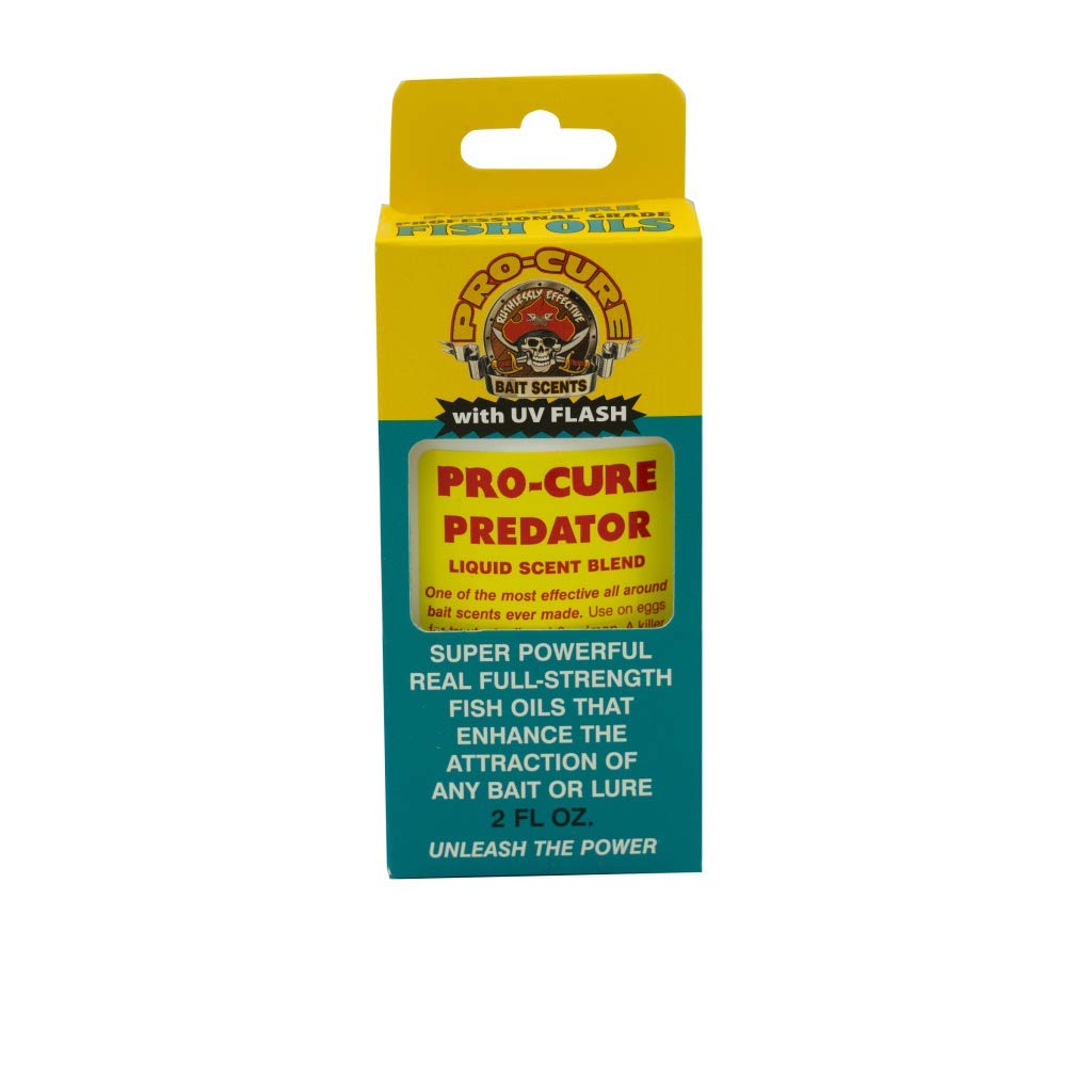 Pro-Cure Predator Bait Oil bottle ready for marinating corn to attract kokanee