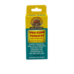 Pro-Cure Predator Bait Oil bottle ready for marinating corn to attract kokanee
