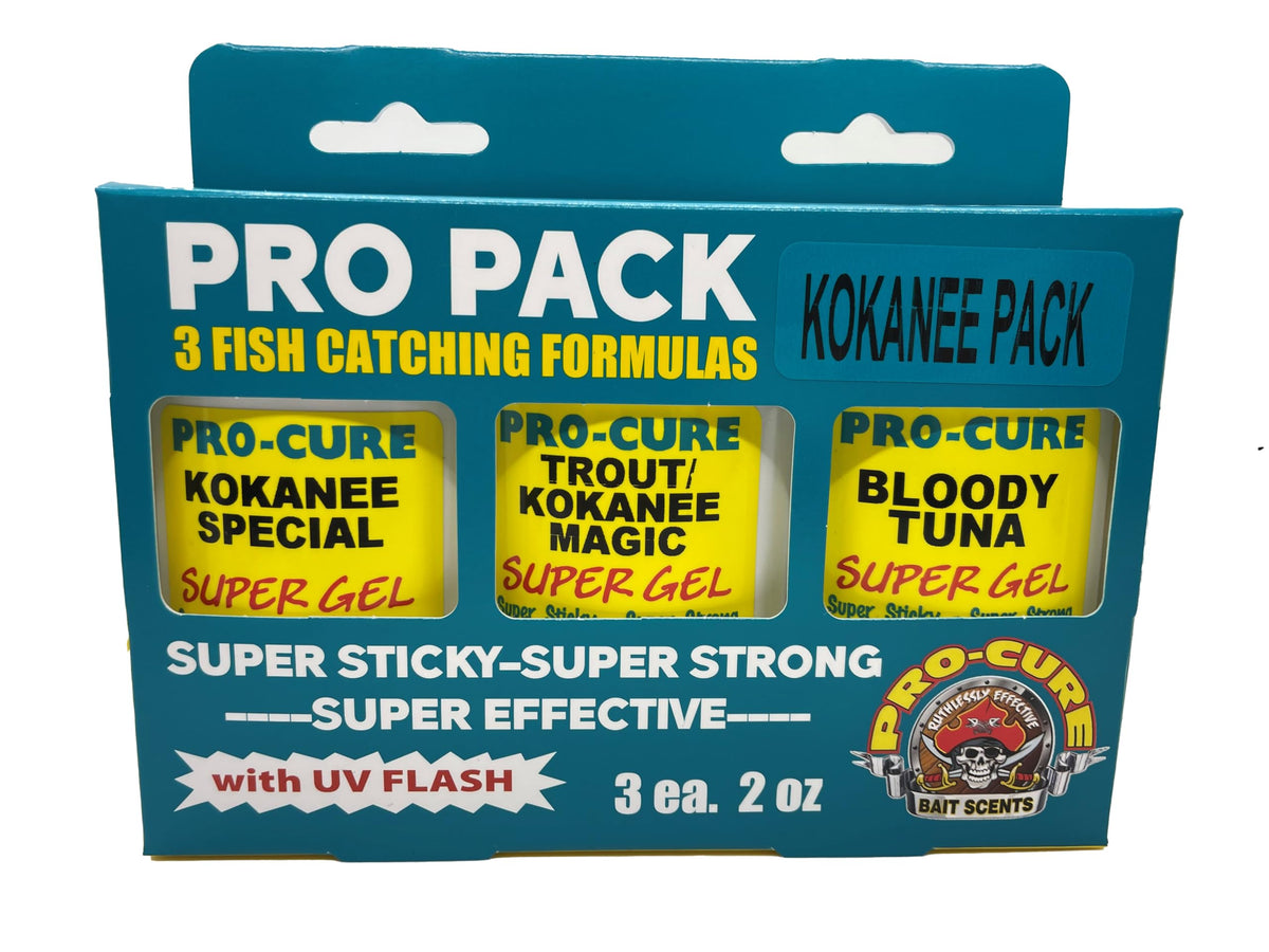 Pro-Cure Pro Pack Kokanee top scents bottle enhances attractant cues for kokanee