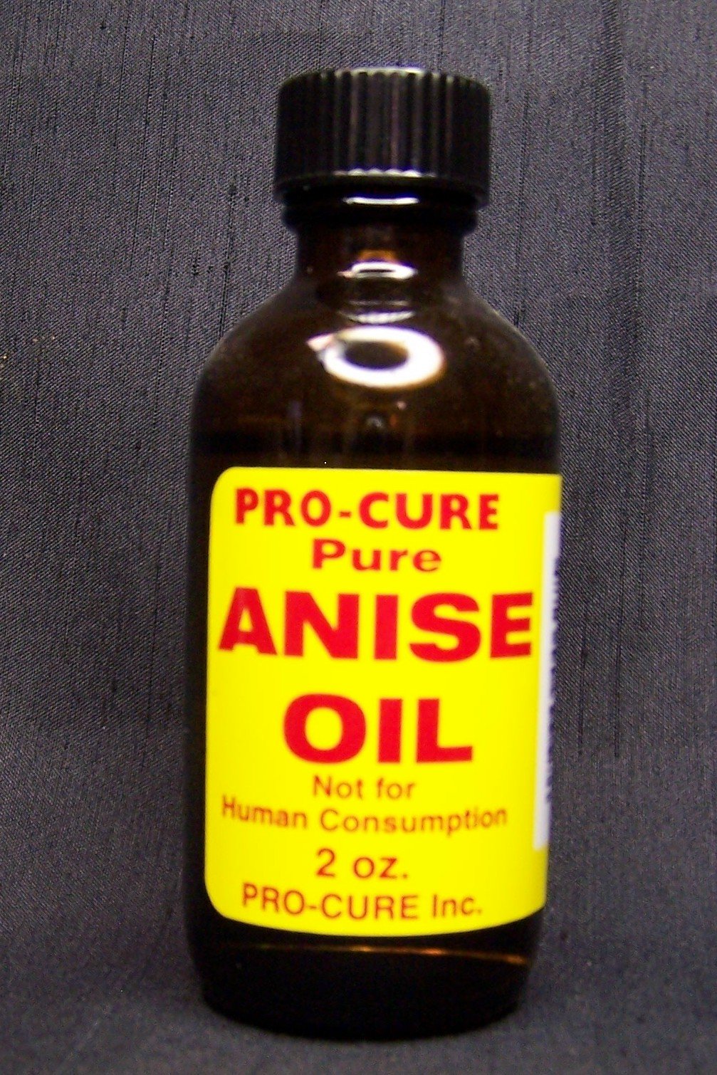 Close-up of Pro-Cure Pure Anise Oil label on 2 oz bottle