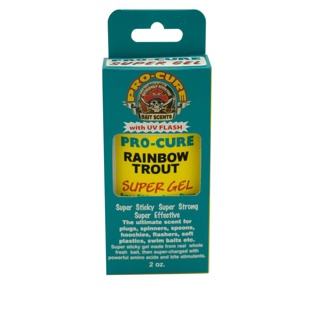 Pro-Cure Rainbow Trout Super Gel 2 oz bottle - front view
