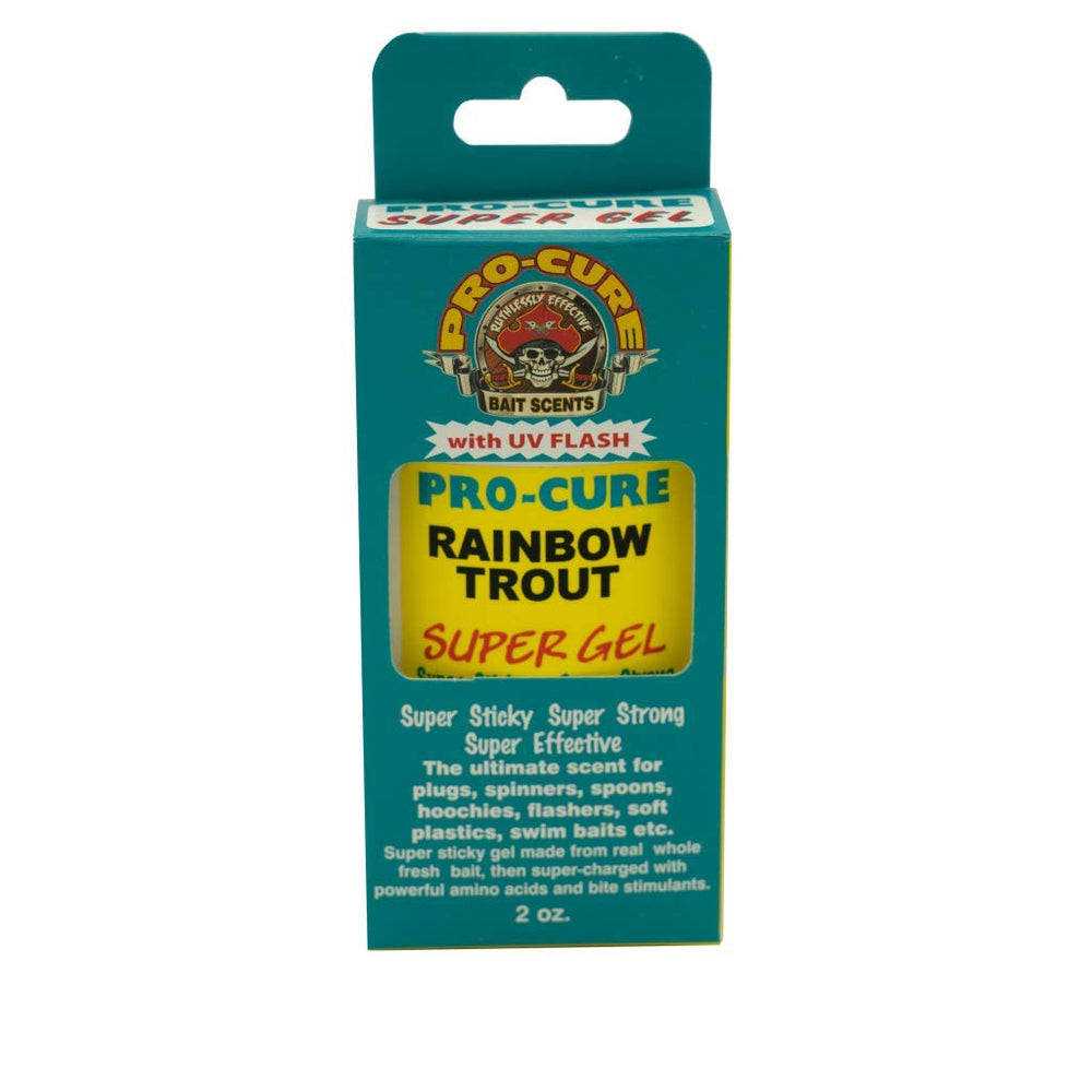 Pro-Cure Rainbow Trout Super Gel 2 oz bottle - front view