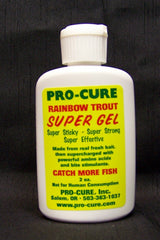 Close-up of bottle cap and label - Rainbow Trout Super Gel