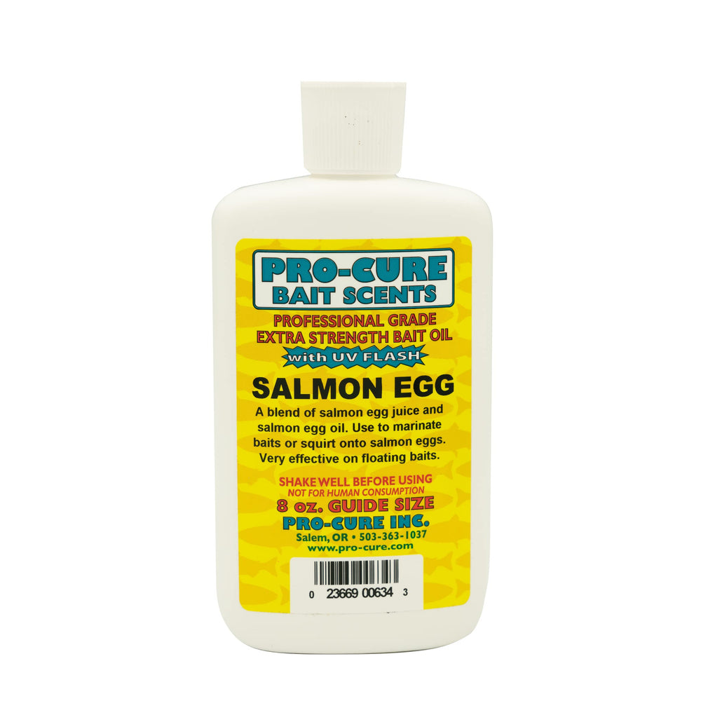 Close-up of Pro-Cure Salmon Egg Bait Oil being applied to bait