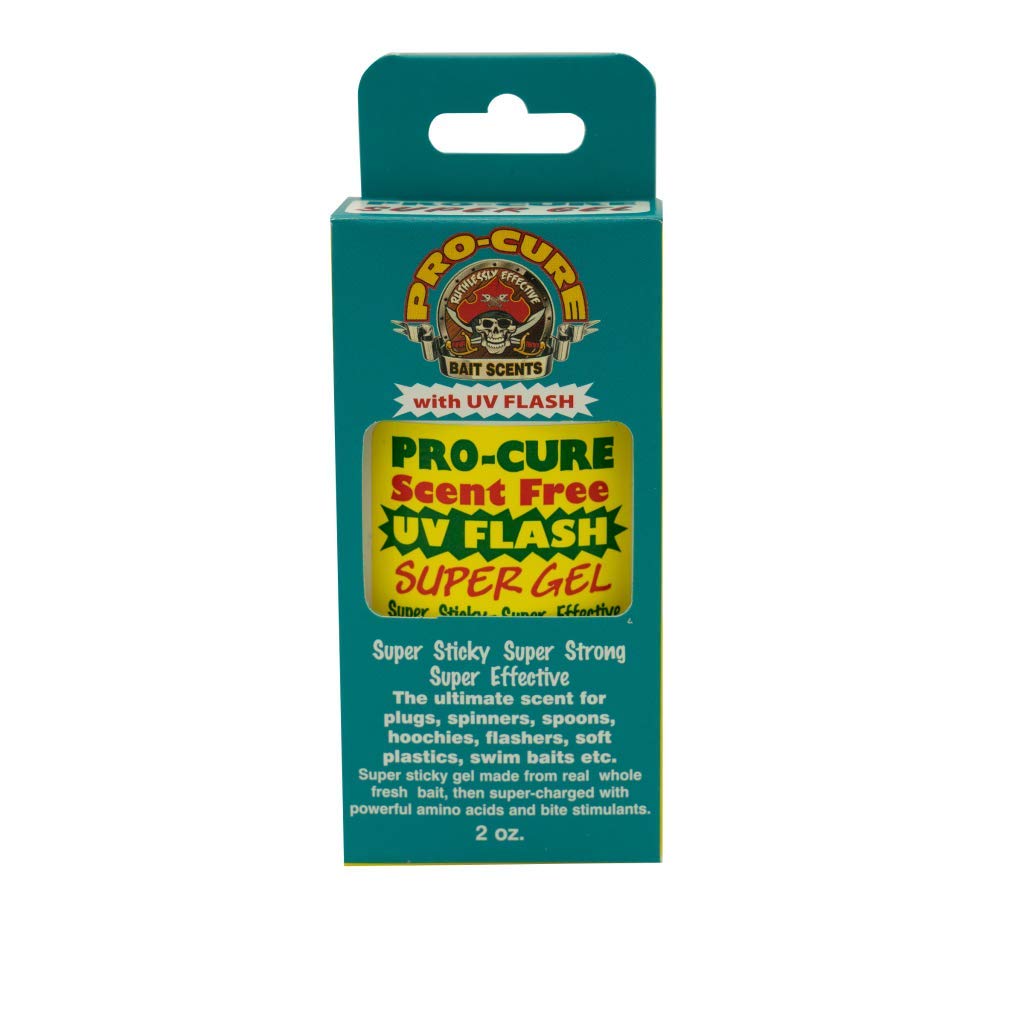 Pro-Cure Scent Free UV Flash Super Gel bottle for UV boost on lures.