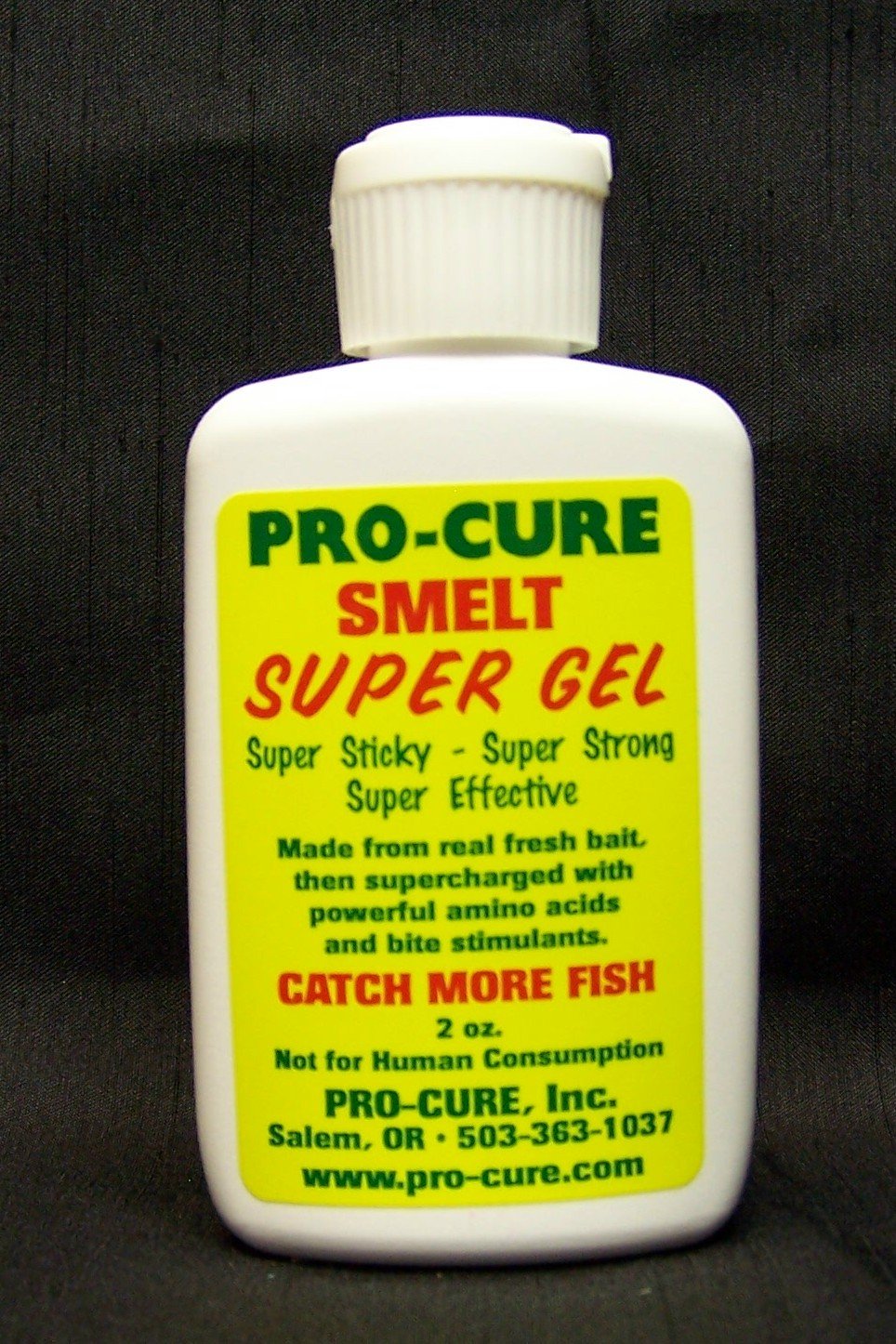 Pro-Cure Smelt Super Gel bottle cap removed for use