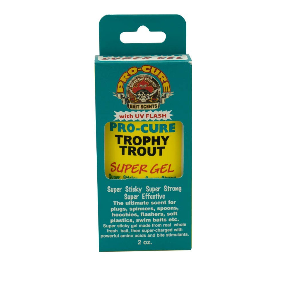 Pro-Cure Trophy Trout Super Gel 2 oz bottle close-up