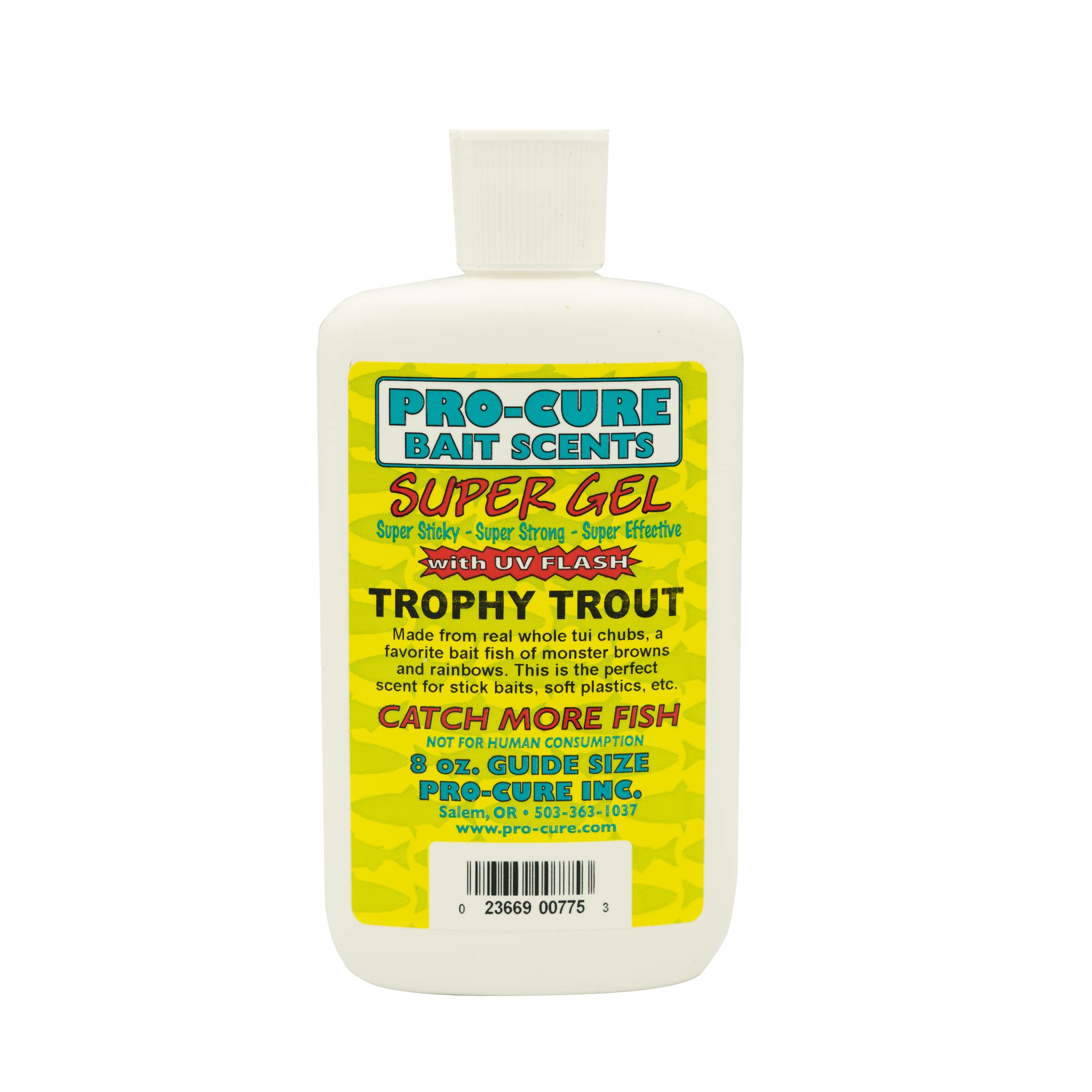 Pro-Cure Trophy Trout Super Gel 8 oz jar on white background