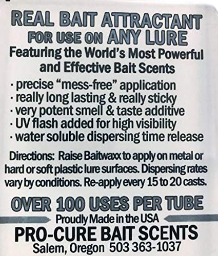 Scent cloud around a lure demonstrates the product's attraction during jigging.