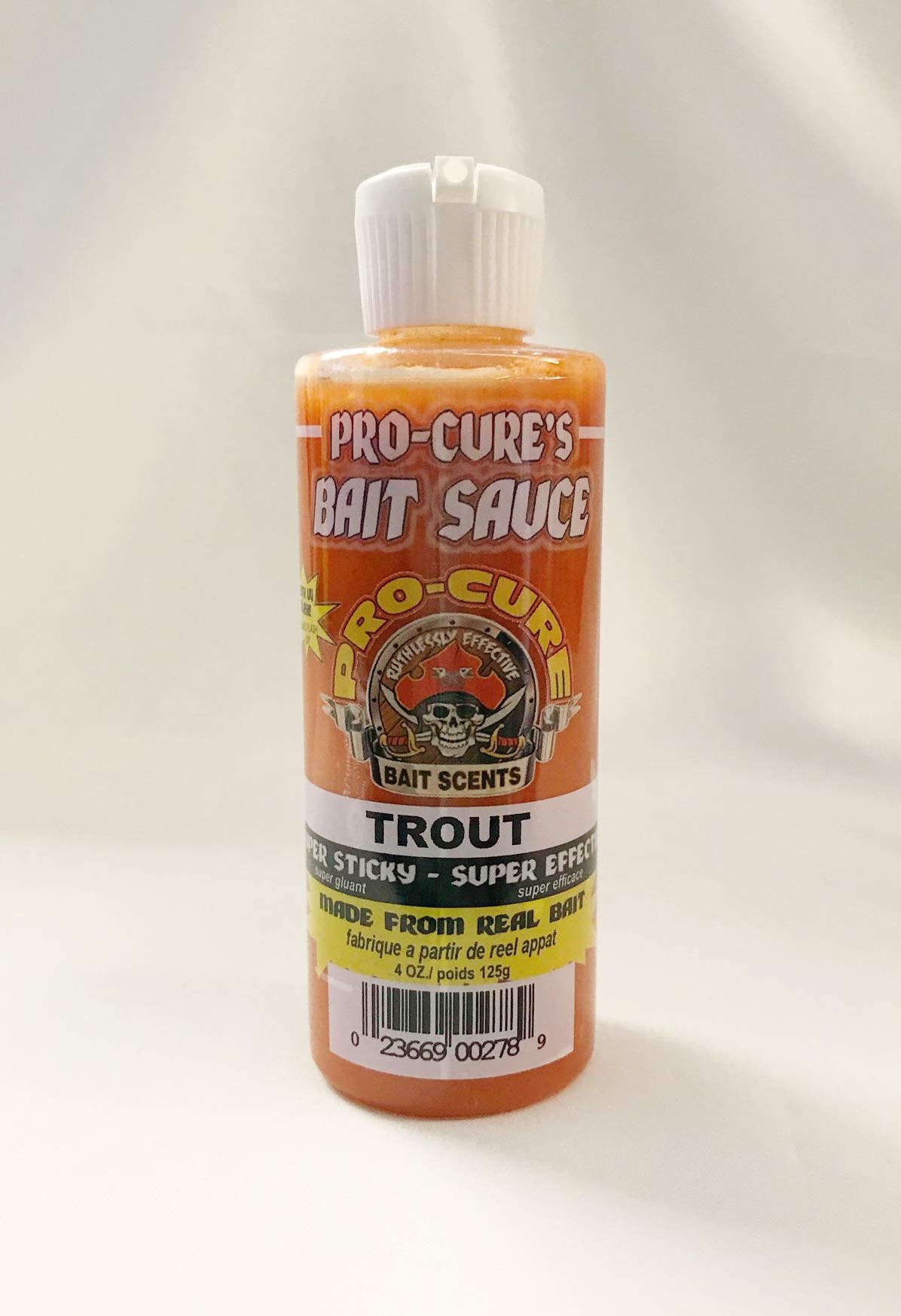 Pro-Cure Trout Bait Sauce ultra-sticky texture close-up for lures.