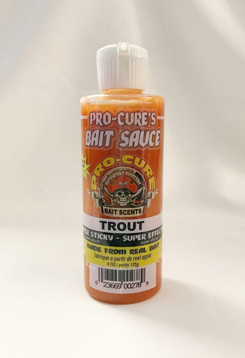 Pro-Cure Trout Bait Sauce ultra-sticky texture close-up for lures.