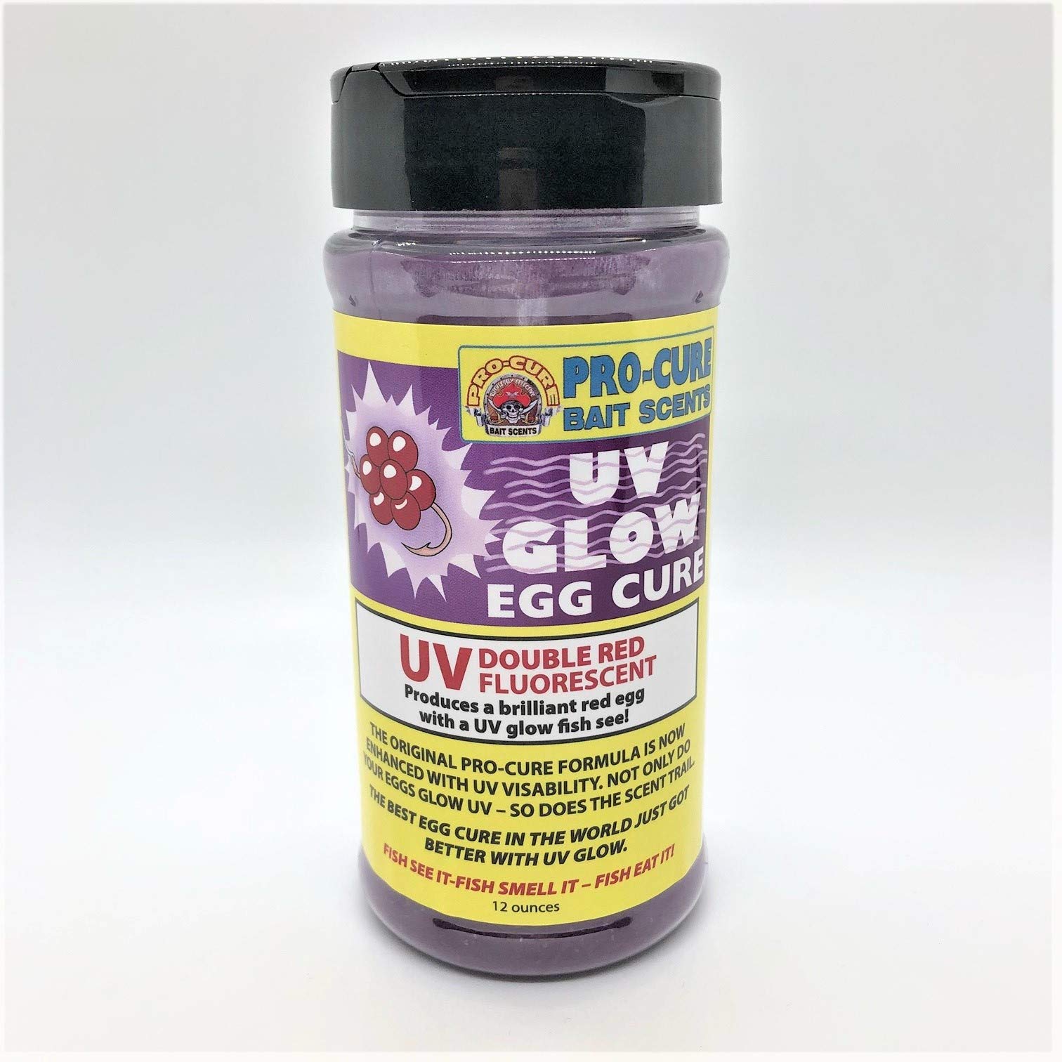 Pro-Cure UV Glow Egg Cure bottle front with UV powder for brighter egg curing