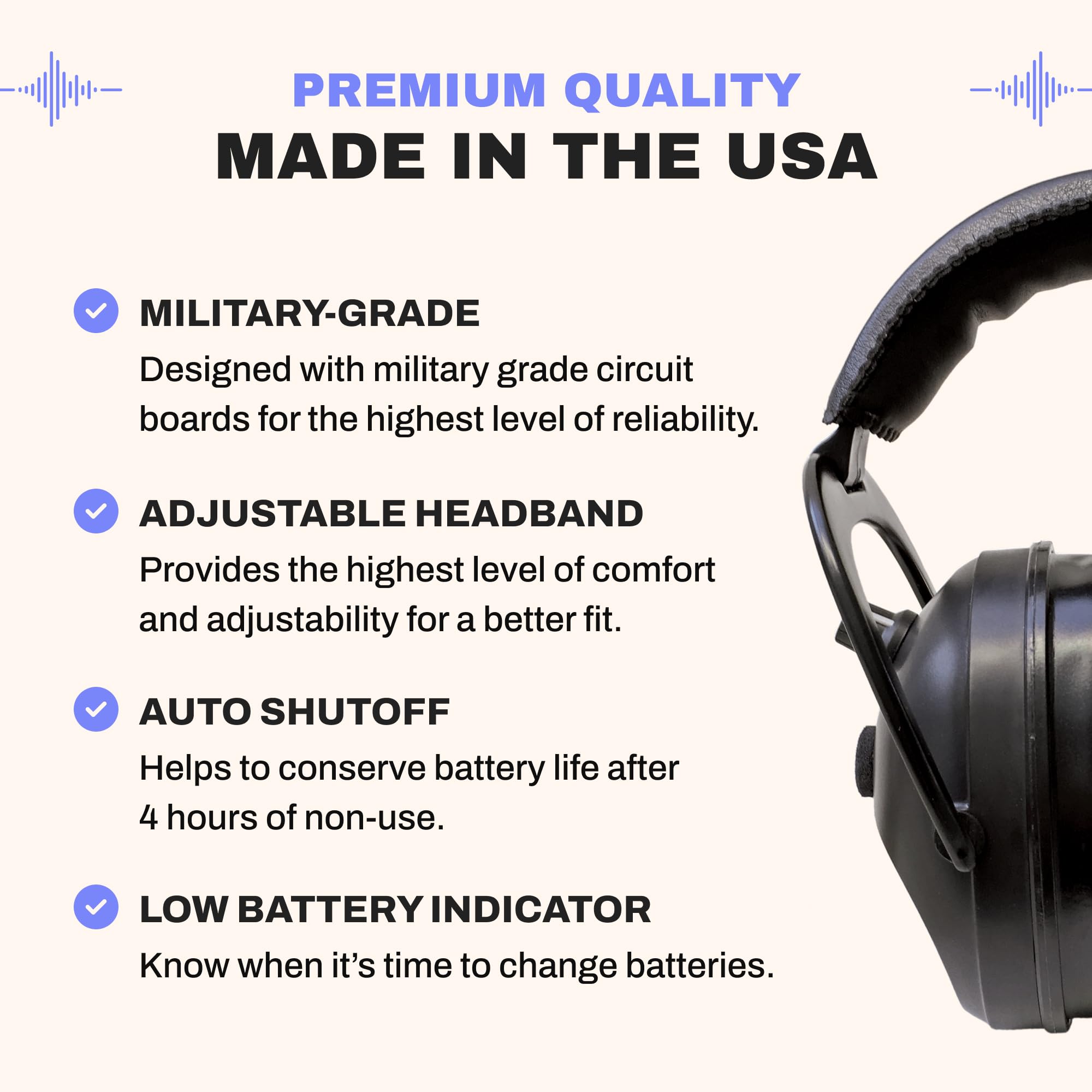 Pro Ears Gold II 26 ear muffs NRR 26 in use for protection with awareness