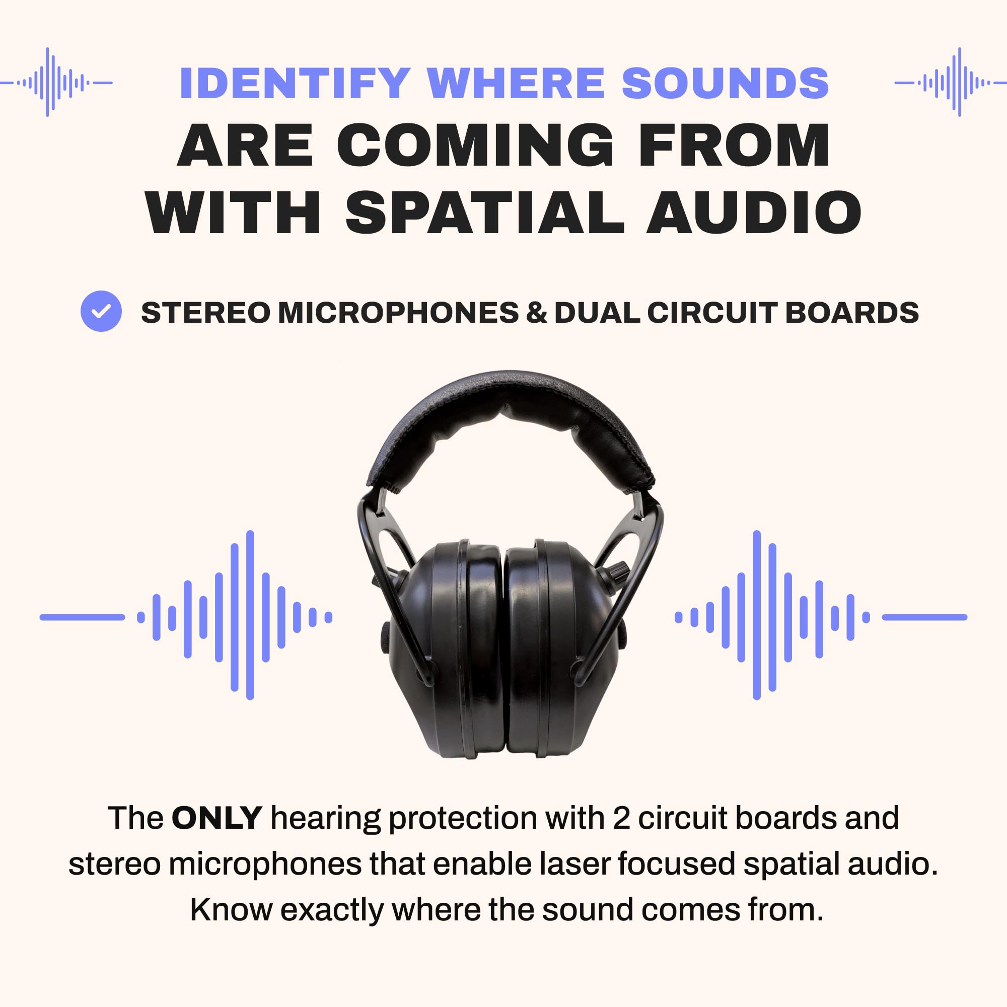 Pro Ears Gold II 26 ear muffs volume controls illustrate personalized listening