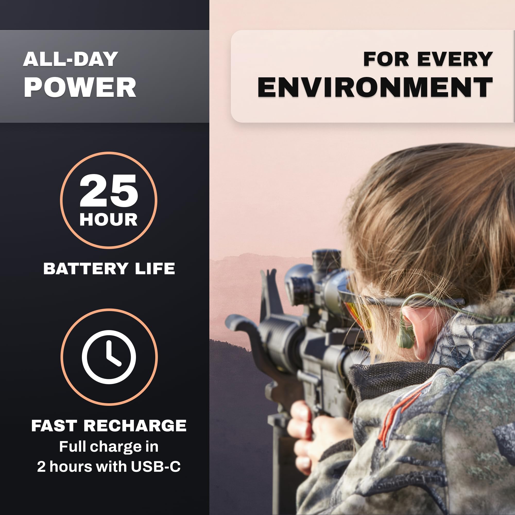 Pro Ears Stealth 28 HT Green carry-case image showcases portable protection