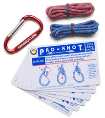 Pro-Knot Knot Tying Kit packaging with waterproof cards for quick reference.