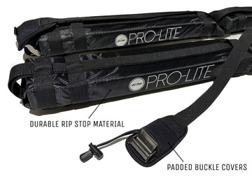 Pro-Lite padded foam supports cushion boards and prevent damage on rough roads