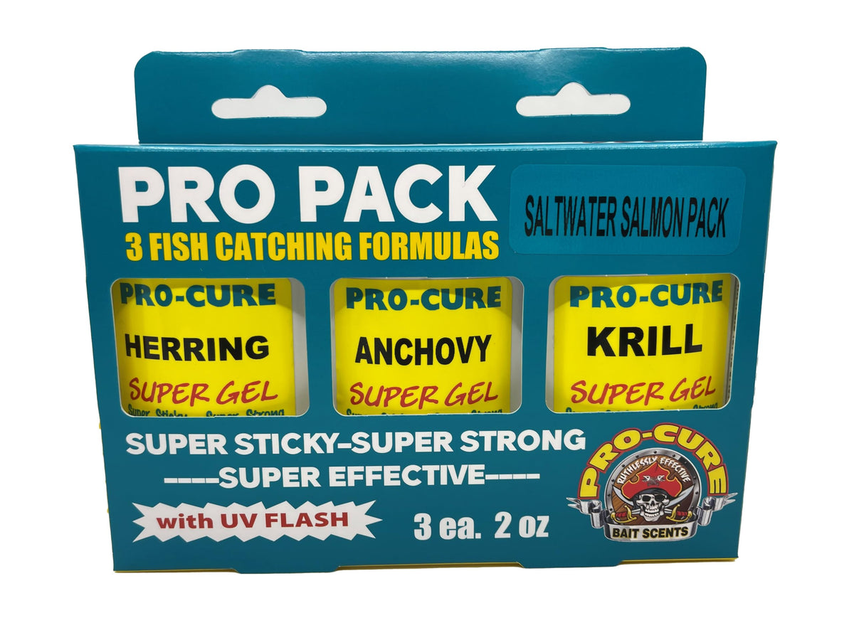 Pro Pack Saltwater Salmon – Herring, Anchovy, and Krill Super Gel scents